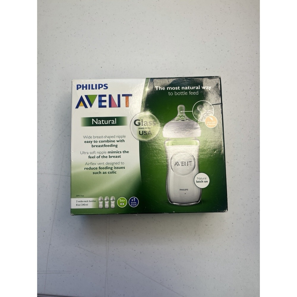 Philips Avent Natural Glass Baby Bottles 8 Ounce (4 pack)